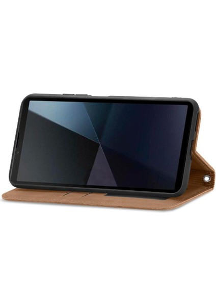 Sony Xperia 10 Vı Için Flip Case Cüzdan Basit Iş Deri Kılıf Flip (Yurt Dışından) fırsatları