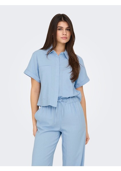 Onlcaro S/s Lınen Bl Boxy Shırt cc Pnt 15338744 modelleri