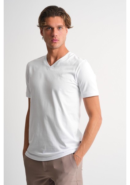 Alexandergardı V Yaka Basic T-Shirt