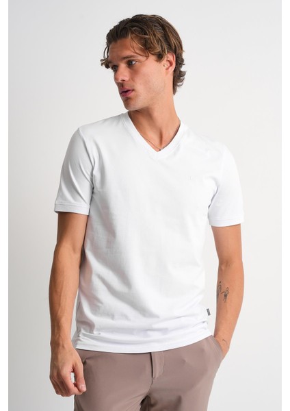 Alexandergardı V Yaka Basic T-Shirt