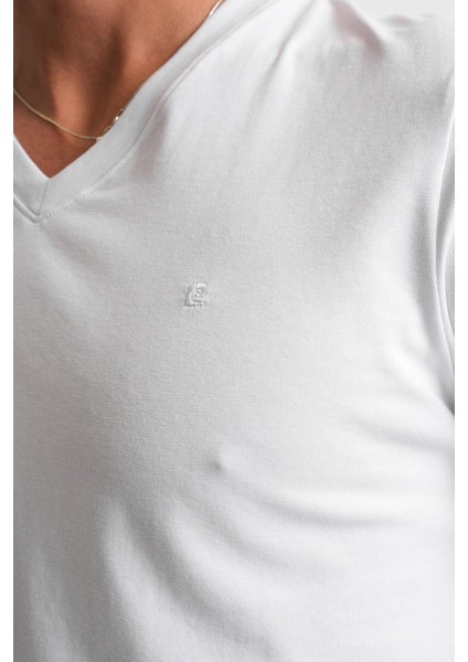 Alexandergardı V Yaka Basic T-Shirt