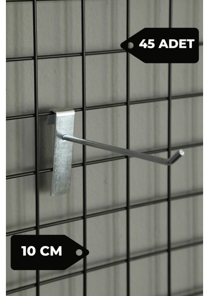 10 cm - 45 Adet Tel Pano Kancası Raf Askısı fiyatları