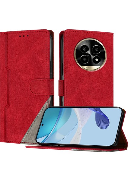 Realme 13 Pro Plus Cüzdan Kılıfı Pu Deri Kart Kılıfı ile Uyumludur El Standı Özelliği (Yurt Dışından)
