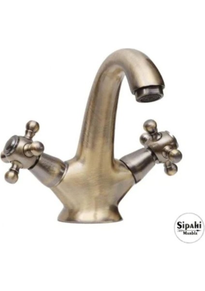 Antik Banyo Lavabo Bataryası - Çift Kollu