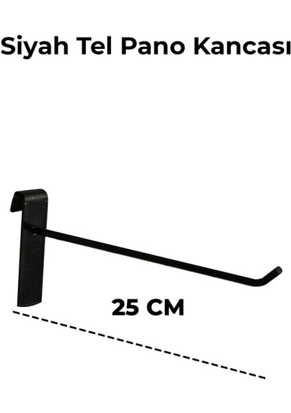 25 cm - 35 Adet Siyah Tel Pano Kancası Raf Askısı modelleri