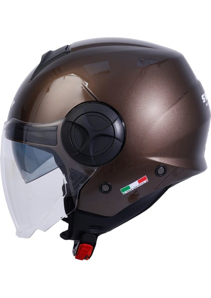 Sw 737 Gloss Brown Yarım Kask