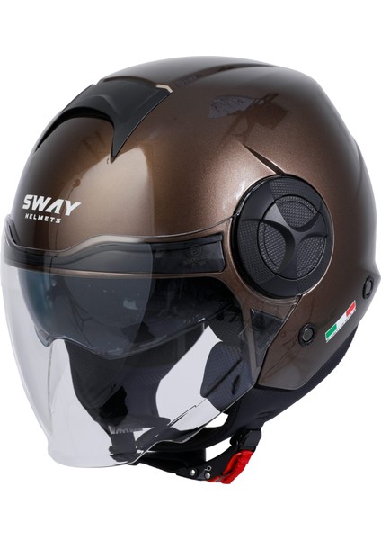 Sw 737 Gloss Brown Yarım Kask