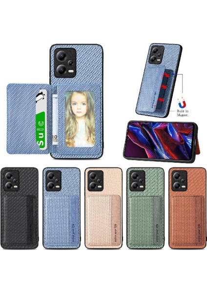 Xiaomi Poco X5 Manyetik Kart Tutucu Standı Fonksiyonu Rfıd Engelleme (Yurt Dışından)