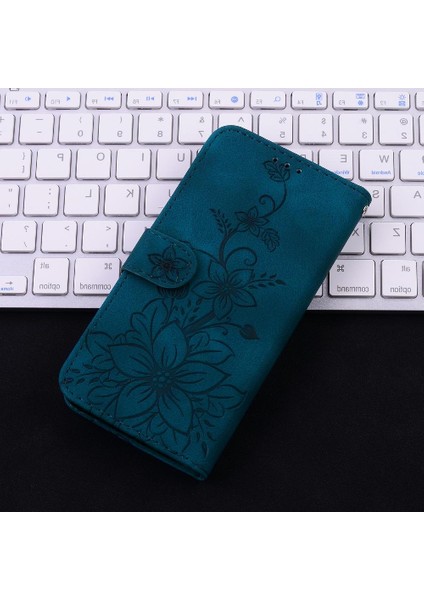 Realme Gt Neo6 Se Cüzdan Manyetik Kickstand Kabartmalı Zambak Için Flip Case (Yurt Dışından)
