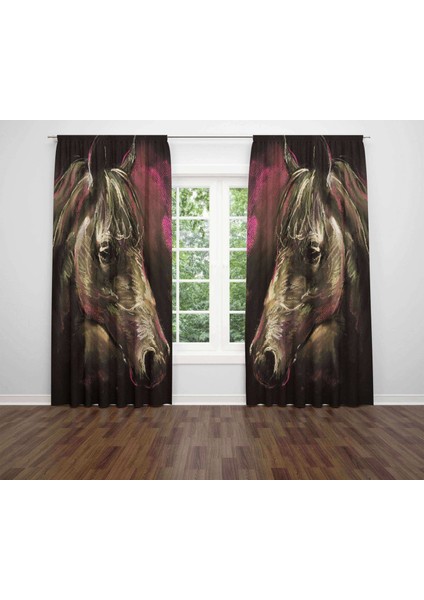 Özel Tasarım Dekoratif Baskı Salon Mutfak Oturma Odası 3D Baskılı Fon Perde 341