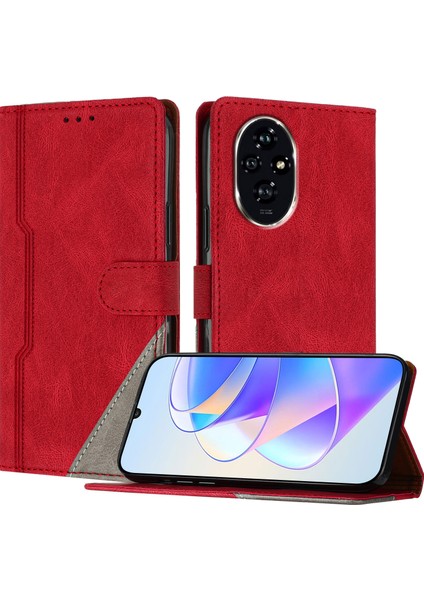 Honor 200 Pro Cüzdan Kılıfı Pu Deri Kart Kılıfı ile Uyumludur El Standı Özelliği (Yurt Dışından)