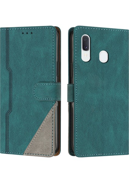Samsung Galaxy A20E Cüzdan Kılıfı Pu Deri Kart Kılıfı ile Uyumludur El Standı Özelliği (Yurt Dışından)