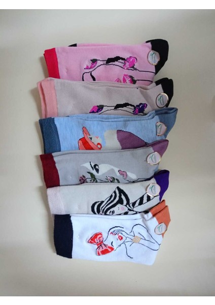 Bambu Kadın Çorabı Kadın Desenli Beyaz Yumuşak Çorap 36-40 modelleri