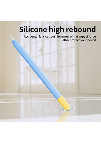 Apple Pencil (Usb-C) Için 2 Uç Kapağına Sahip Silikon Kılıf, Düşmeye Karşı Dayanıklı Kalem Koruyucu Kılıf-Matcha Yeşili (Yurt Dışından)