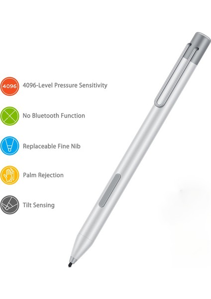 Microsoft Surface 3/surface Go 2/1/surface Go Pro 7/6/5/4/3/surface Book Go Active Stylus Kalem Yüksek Hassasiyetli Uç Kalem-Siyah (Yurt Dışından)