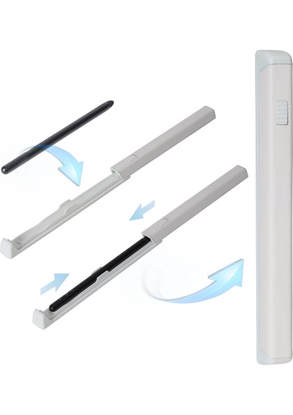 Gkk Samsung Galaxy Z Fold5 5g/z Fold4 5g/z Fold3 5g Kapasitör Kalem Kılıfı Manyetik Koruyucu Kapak (Kalem Yok)-Beyaz (Yurt Dışından)