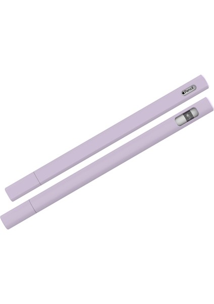 Love Meı Üçgen Şekilli Silikon Kalem Kapağı Koruyucu Kılıf Apple Pencil 1.0-Mor (Yurt Dışından)
