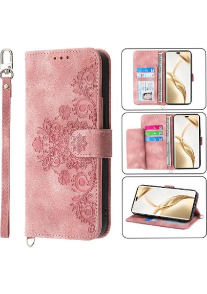 Onur Için Flip Case 200 Pro Çoklu Kredi Kartı Yuvaları Bileklik Kabartmalı (Yurt Dışından)