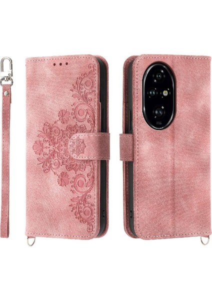 Onur Için Flip Case 200 Pro Çoklu Kredi Kartı Yuvaları Bileklik Kabartmalı (Yurt Dışından)