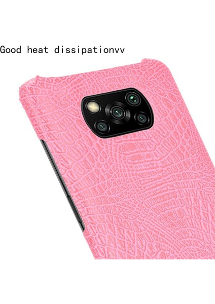 Şık Klasik Durumda Xiaomi Poco X3 Nfc Klasik Timsah Moda Anti (Yurt Dışından)