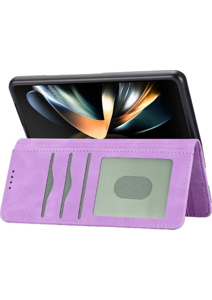 Samsung Galaxy Z Için Flip Case Fold 5 Premium Bileklik Kart Yuvaları Kapatma (Yurt Dışından) modelleri