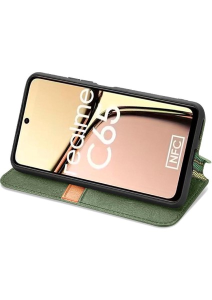 Realme C65 Için Flip Case Moda Tasarım Deri Kılıf Kapak Kapak Cüzdan (Yurt Dışından) modelleri