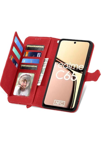 Realme C65 Cüzdan Çok Renkli Çoklu Kart Yuvası Iş Çevirme Için Flip Case (Yurt Dışından) fiyatları