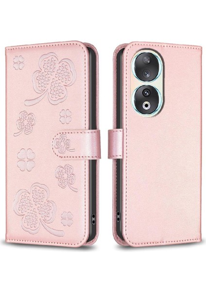 Onur Için Flip Case 90 5g Yonca Çiçek Cüzdan Çok Renkli Kart Yuvaları Pu (Yurt Dışından) indirimleri