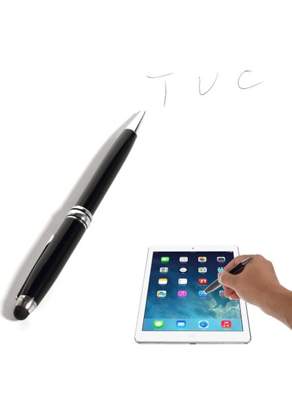 iPhone 6 iPad Samsung Sony Htc Için Siyah 2'si 1 Arada Dokunmatik Kalem + Tükenmez Kalem (Yurt Dışından)
