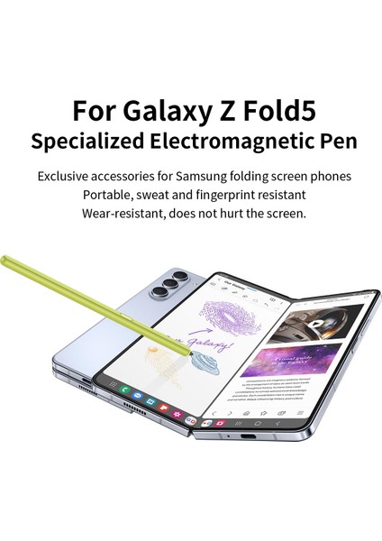 Samsung Galaxy Z Fold6 5g/z Fold5 5g Stylus Yedek Elektromanyetik Kalem (Bluetooth Uyumlu Değil)-Sarı (Yurt Dışından)