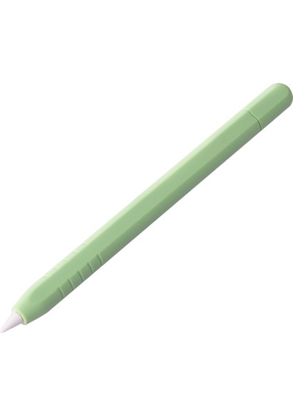 Apple Pencil (Usb-C) Silikon Kılıf Düşme Önleyici Kalem Koruyucu Kılıf ve Uç Kapağı-Matcha Yeşili (Yurt Dışından)