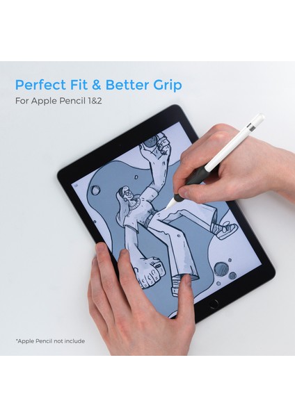 Apple Pencil Pro/kalem (1. Nesil)/(2. Nesil) Stylus Kalem Kılıfı Tutacağı Için 3 Adet Silikon Kılıf-Siyah+Mavi+Beyaz (Yurt Dışından)