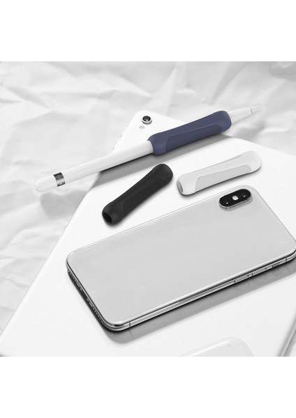 Apple Pencil Pro/kalem (1. Nesil)/(2. Nesil) Stylus Kalem Kılıfı Tutacağı Için 3 Adet Silikon Kılıf-Siyah+Mavi+Beyaz (Yurt Dışından)