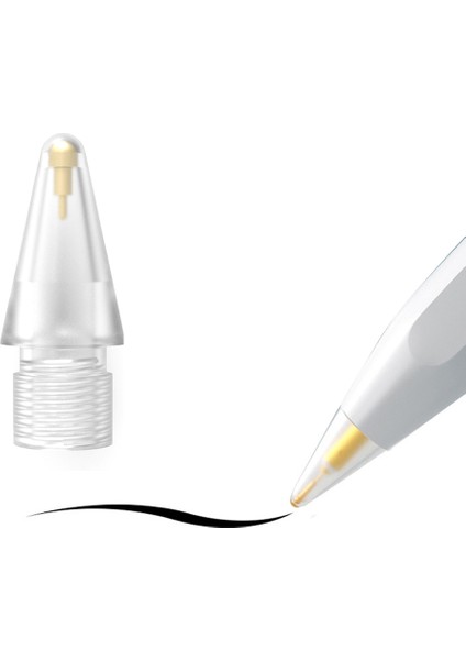 Apple Pencil 1./2. Nesil Için Kalem Uçları Şeffaf Kalem Uçları 7.0 Pirinç Yay Kısa Iğne iPad Pencil Için Yedek Uçlar (Yurt Dışından)