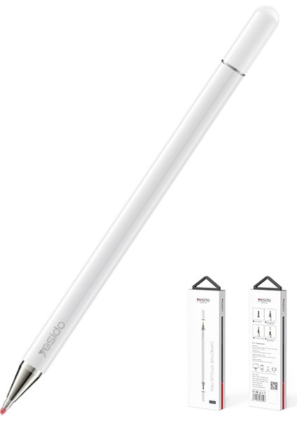 Yesıdo ST04 Dokunmatik Ekran Kapasitif Kalem ve Tükenmez Kalem iPhone iPad Tablet Yazma ve Çizim Için (Yurt Dışından)