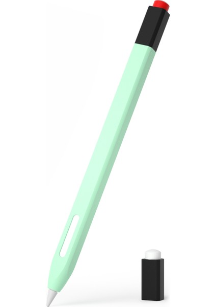 Apple Pencil Pro/pencil (2. Nesil) Stylus Kalem Kılıfı Toz Önleyici Silikon Kılıf-Yeşil (Yurt Dışından)
