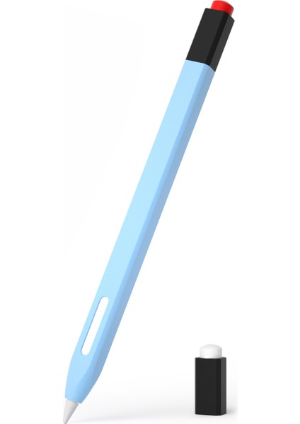 Apple Pencil Pro/pencil (2. Nesil) Stylus Kalem Kılıfı Toz Önleyici Silikon Kılıf-Gök Mavisi (Yurt Dışından)