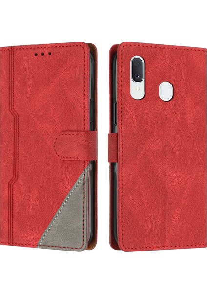 Samsung Galaxy A20E Cüzdan Kılıfı Pu Deri Kart Kılıfı ile Uyumludur El Standı Özelliği (Yurt Dışından)