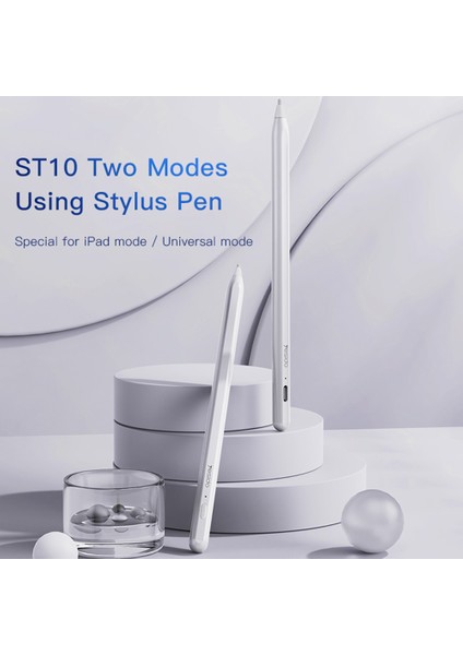 Yesıdo ST10 110MAH Aktif Stylus Kalem Alüminyum Alaşımlı Stylus Evrensel Uyumlu Çift Sistem (Yurt Dışından) fiyatları