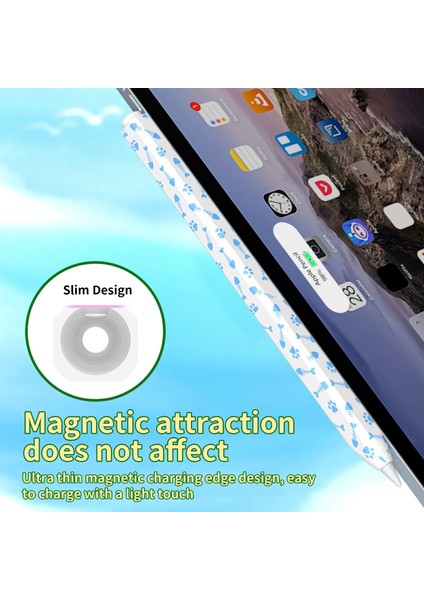 Apple Pencil (2. Nesil) Stylus Kılıfı Balık Kılçığı Dokulu Silikon Kılıf Kalem Koruyucu Kılıf-Pembe (Yurt Dışından)
