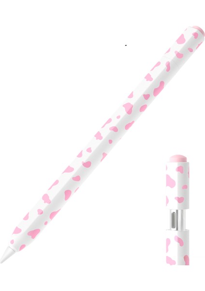 Apple Pencil (Usb-C) Silikon Kılıf Inek Desenli Stylus Kalem Koruyucu Kılıf Kılıfı-Pembe (Yurt Dışından)