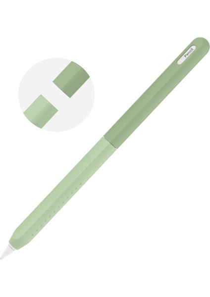 Stoyobe Apple Pencil Pro/kalem (2. Nesil) Silikon Kılıf Düşmeye Karşı Dayanıklı 2 Parçalı Kalem Koruyucu Kılıf-Dereceli Yeşil (Yurt Dışından)