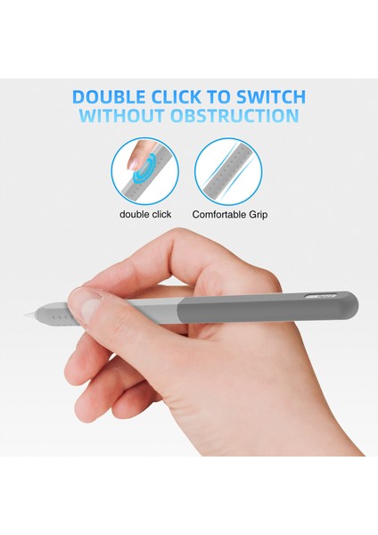 Stoyobe Apple Pencil Pro/kalem (2. Nesil) Silikon Kılıf Düşmeye Karşı Dayanıklı 2 Parçalı Kalem Koruyucu Kılıf-Dereceli Gri (Yurt Dışından) indirimleri