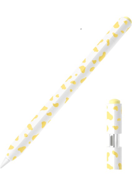 Apple Pencil (Usb-C) Silikon Kılıf Inek Desenli Stylus Kalem Koruyucu Kılıf Kapağı-Sarı (Yurt Dışından)
