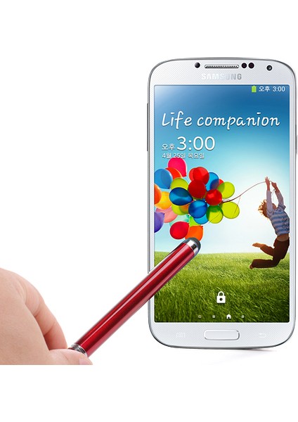 Kapasitif Dokunmatik Ekranlı iPhone iPad Samsung Için Kırmızı Tükenmez Kalem Stylus (Yurt Dışından)