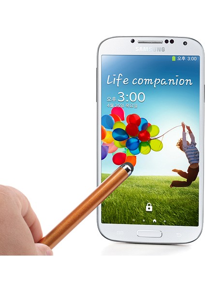Kapasitif Dokunmatik Ekranlı iPad iPhone Samsung Için Altın Renkli Tükenmez Kalem Stylus (Yurt Dışından)