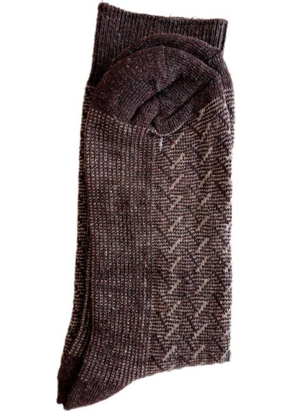 Erkek Kışlık Lambswool Yünlü Termal Parfümlü Kokulu Soket Kalın Desenli Çorap modelleri