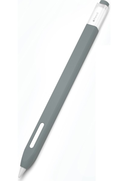 Apple Pencil Pro/pencil (2. Nesil) Jelly Stylus Kalem Silikon Kılıf Düşmeye Karşı Dayanıklı Kir Önleyici Kapak (Kısa Versiyon)-Gri (Yurt Dışından)