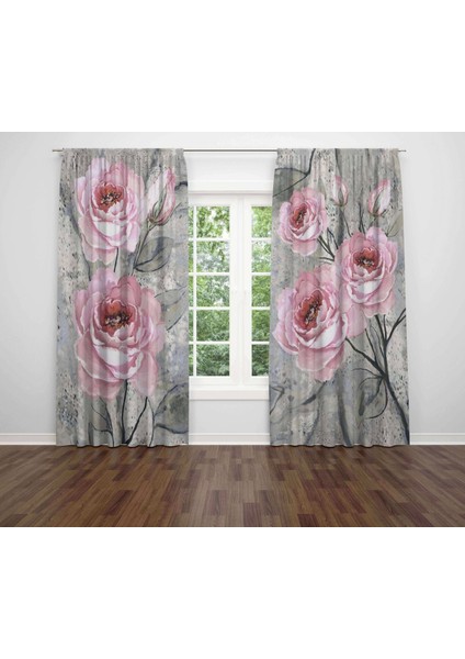 Özel Tasarım Dekoratif Baskı Salon Mutfak Oturma Odası 3D Baskılı Fon Perde 418