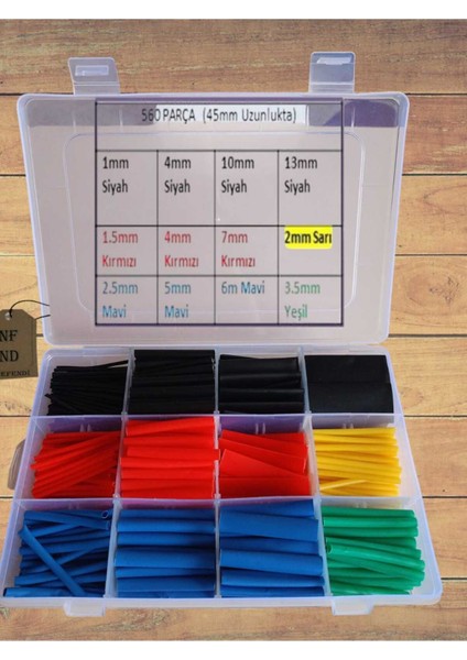 Kablo Koruyucu Isı ile Daralan Makaron 3.5X45 mm 5 Adet Yeşil Renk